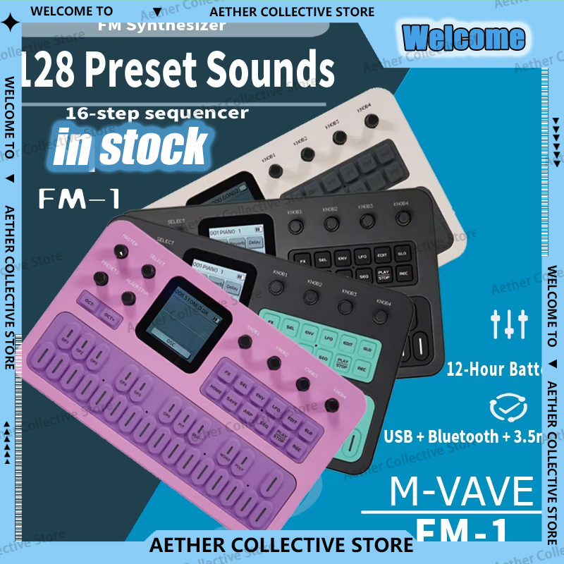Midi Controller Pad - M-Vave Fm-1 Pocket FM-synthesizer, Bluetooth MIDI-controller,