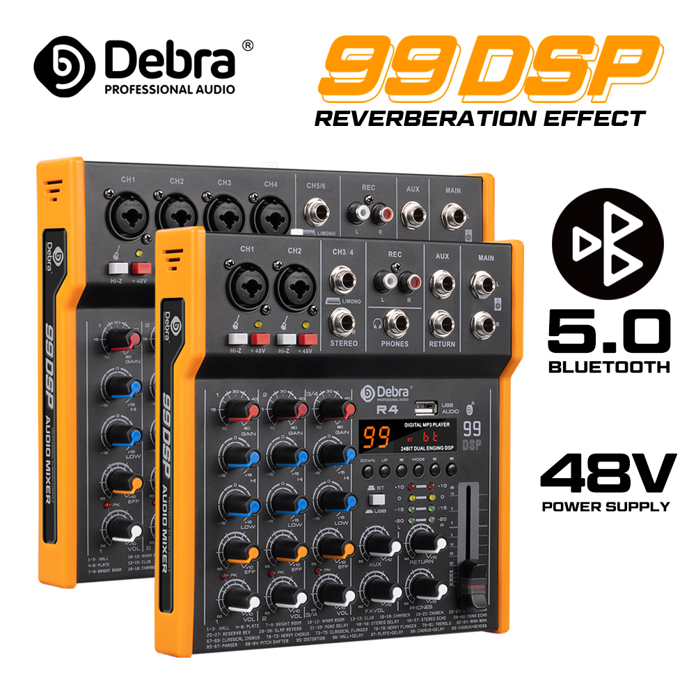 Audio Music Dj - Debra R4/R6 6-kanaals multi-audiomixer 99DSP stereo