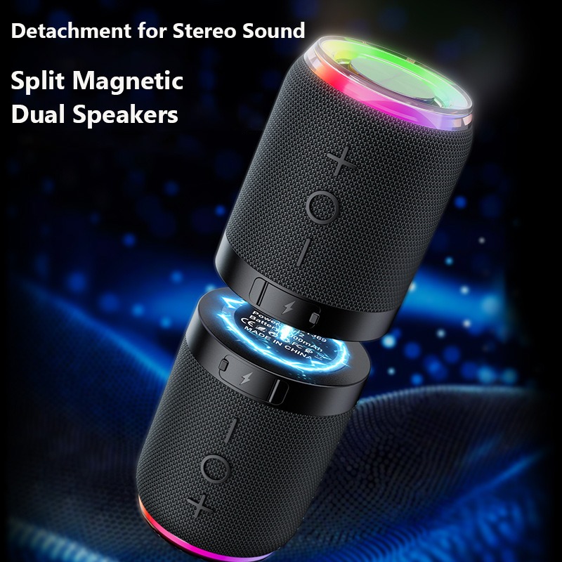 Audio Music Spotify - Magnetische 2-in-1 Bluetooth-luidspreker met RGB-lichtstof TWS