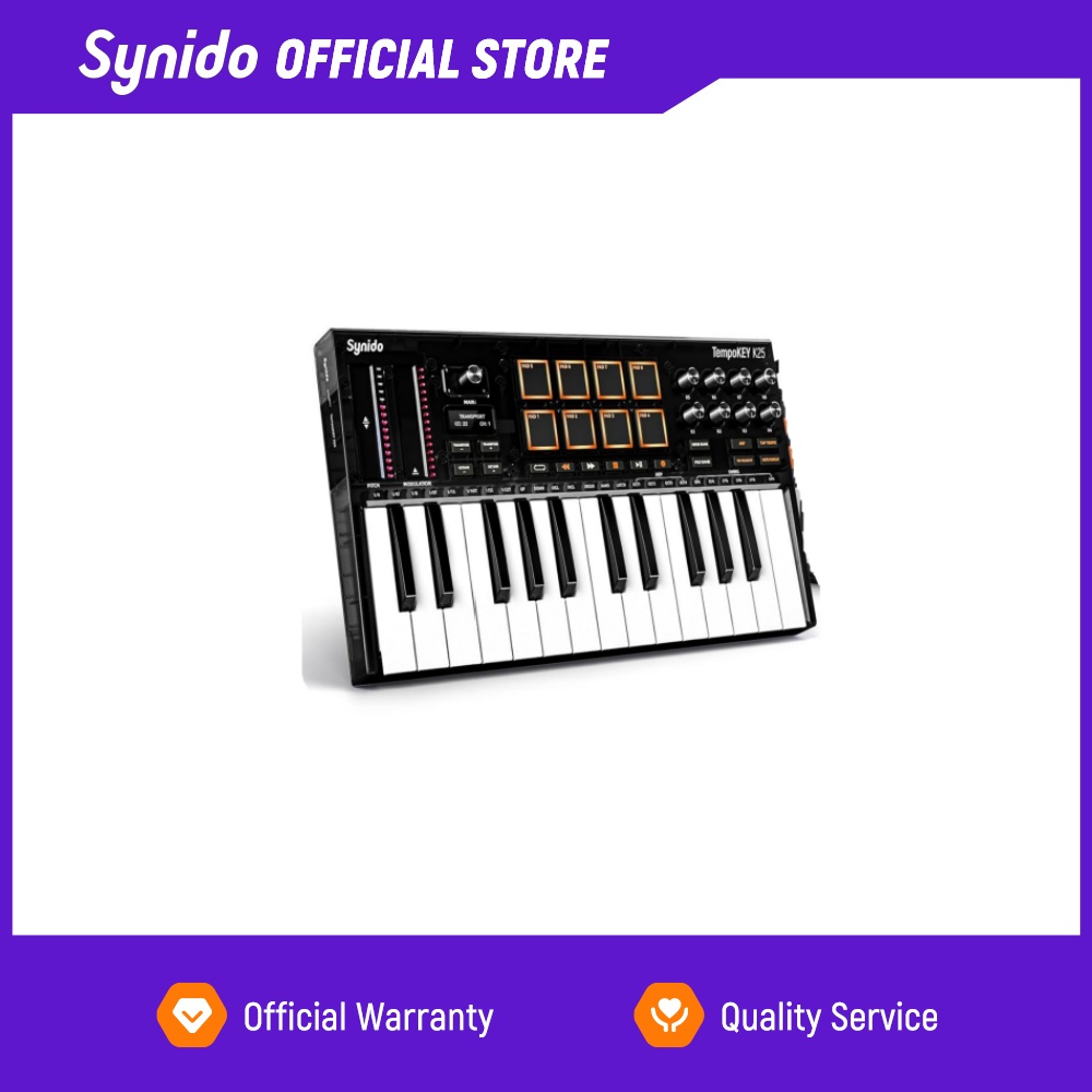 Synido Tempokey K25 USB MIDI K - Midi Controller Pad recensie en prijs