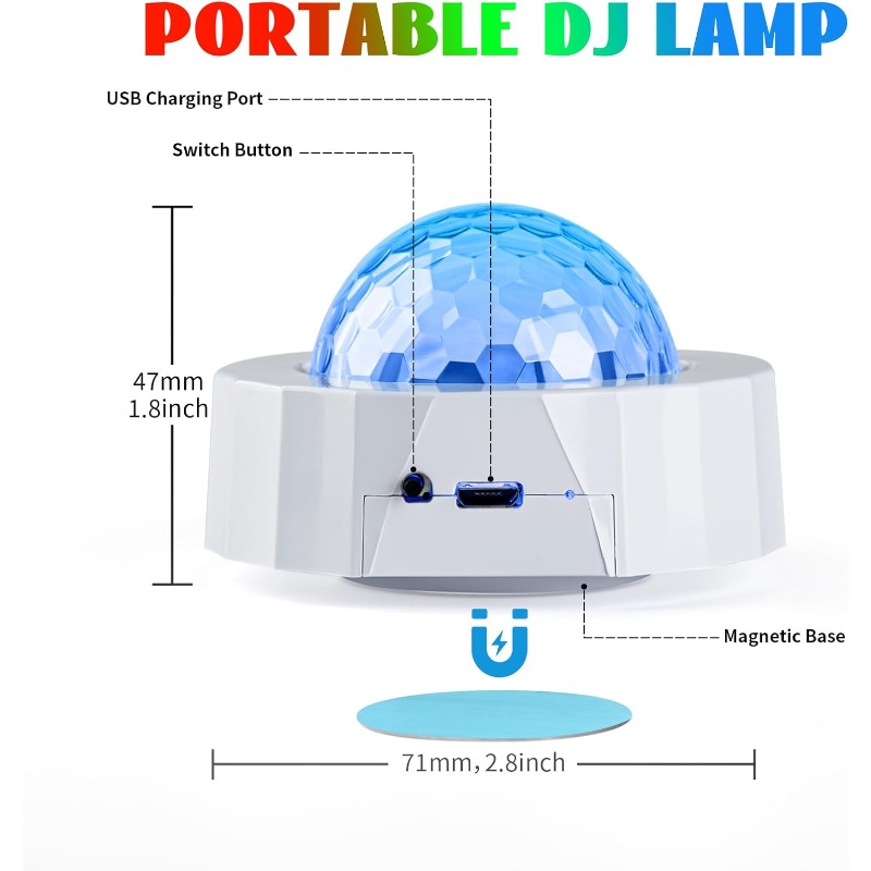 Auto Disco Bal Oplaadbare Batt - Audio Music Dj recensie en prijs
