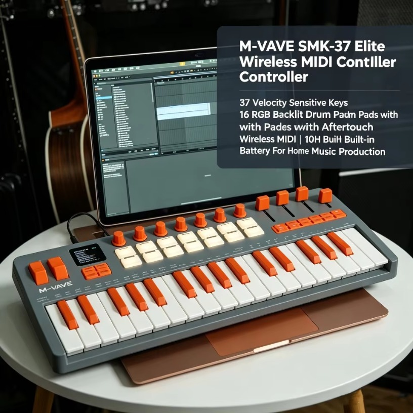 M-VAVE SMK-37 Elite draadloze  - Midi Controller Pad recensie en prijs