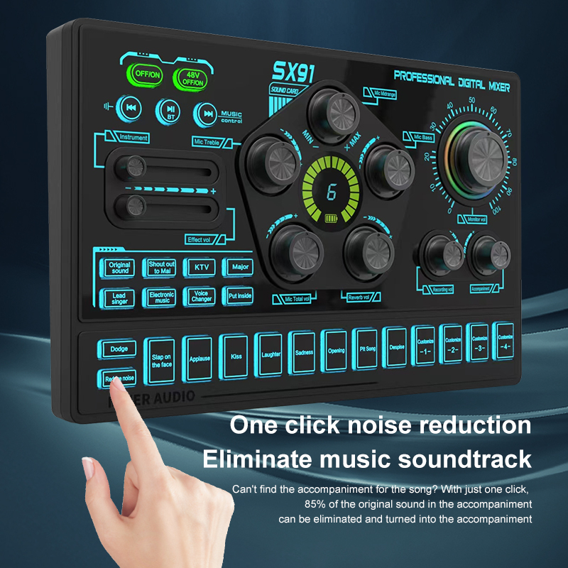 SX91 48V audiomixer met stemwi - Audio Music Dj recensie en prijs