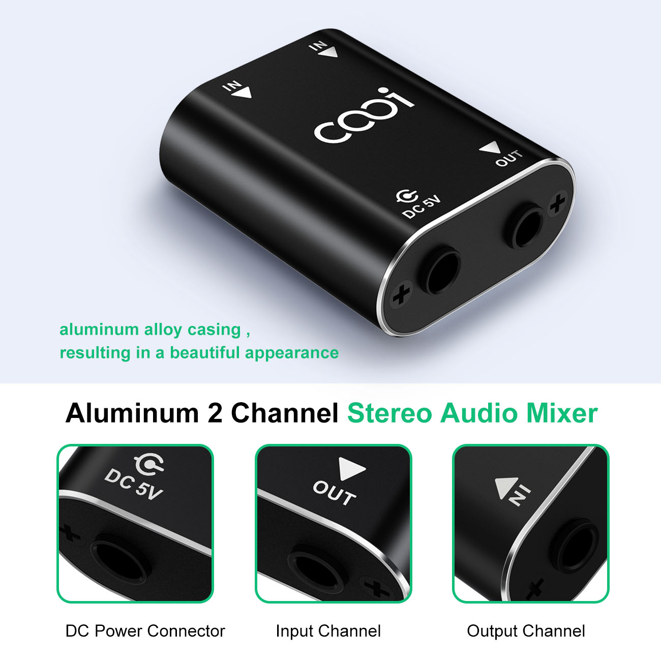 Cooidea 2-kanaals mini-stereo- - Audio Music Dj recensie en prijs
