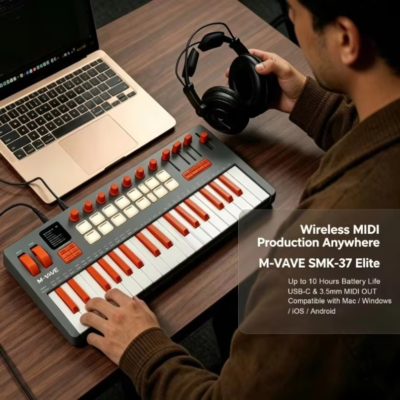 M-VAVE SMK-37 Elite MIDI-keybo - Midi Controller Pad recensie en prijs
